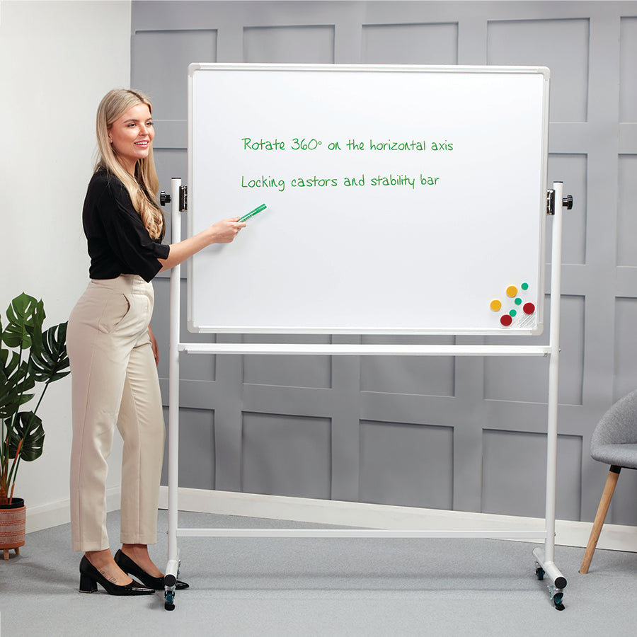Magnetic Mobile Swivel Whiteboard