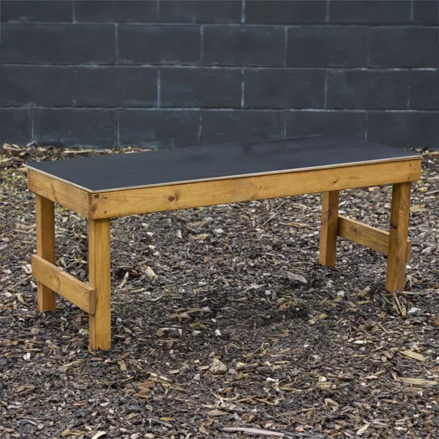 Slim Crate Chalk Table With Crate Seats