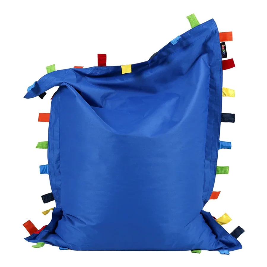 Eden Learning Touch Tags Water-Resistant Giant Floor Cushion Bean Bag Blue ED1TAGOD013 87867 1