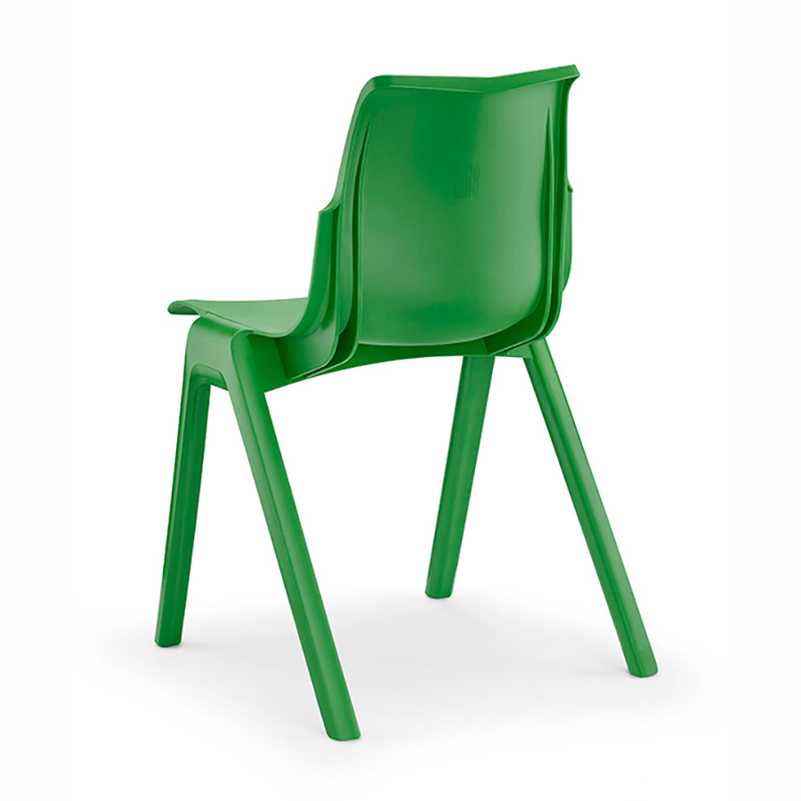 ErgoStak Poly Chair Green Back View