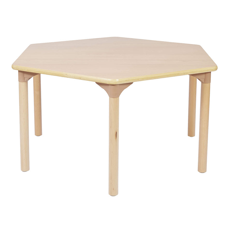 Beechwood Hexagonal Table