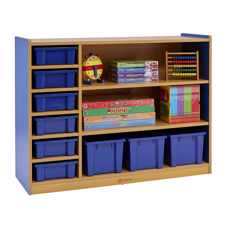 Milan 3 Level Multi Storage Unit with 9 Blue Trays