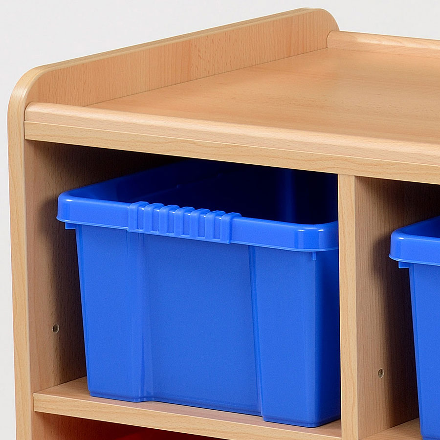 Kebrico Coloured Trays Storage Unit Close Up
