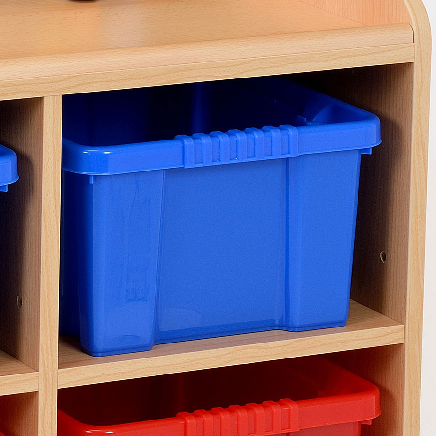 Kebrico Deep Coloured Trays Storage Unit Close Up 1