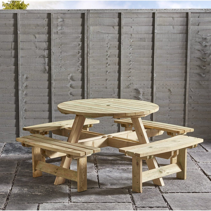 King Picnic Bench - 8 Seater Round