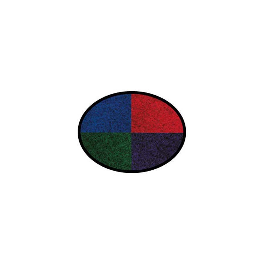 Oval Quadrant Heavy Duty Colour Mat 2M X 1.5M