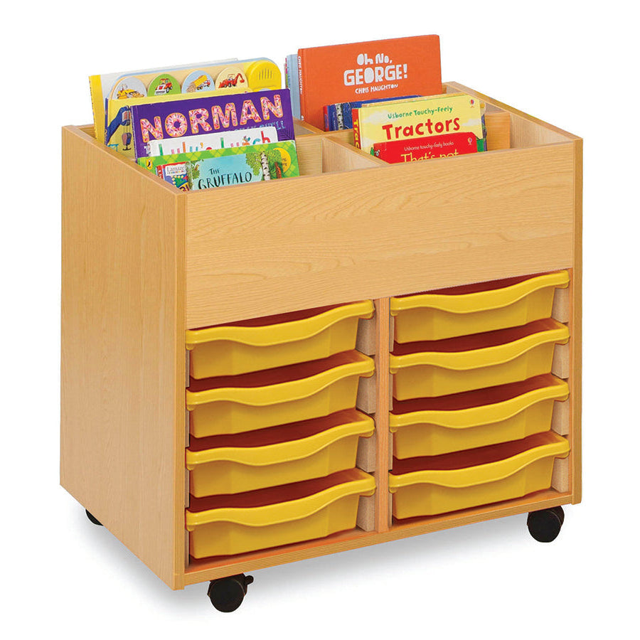 Monarch Calypso 4 Bay Kinderbox with 8 Single Trays Beech Yellow Monarch trays