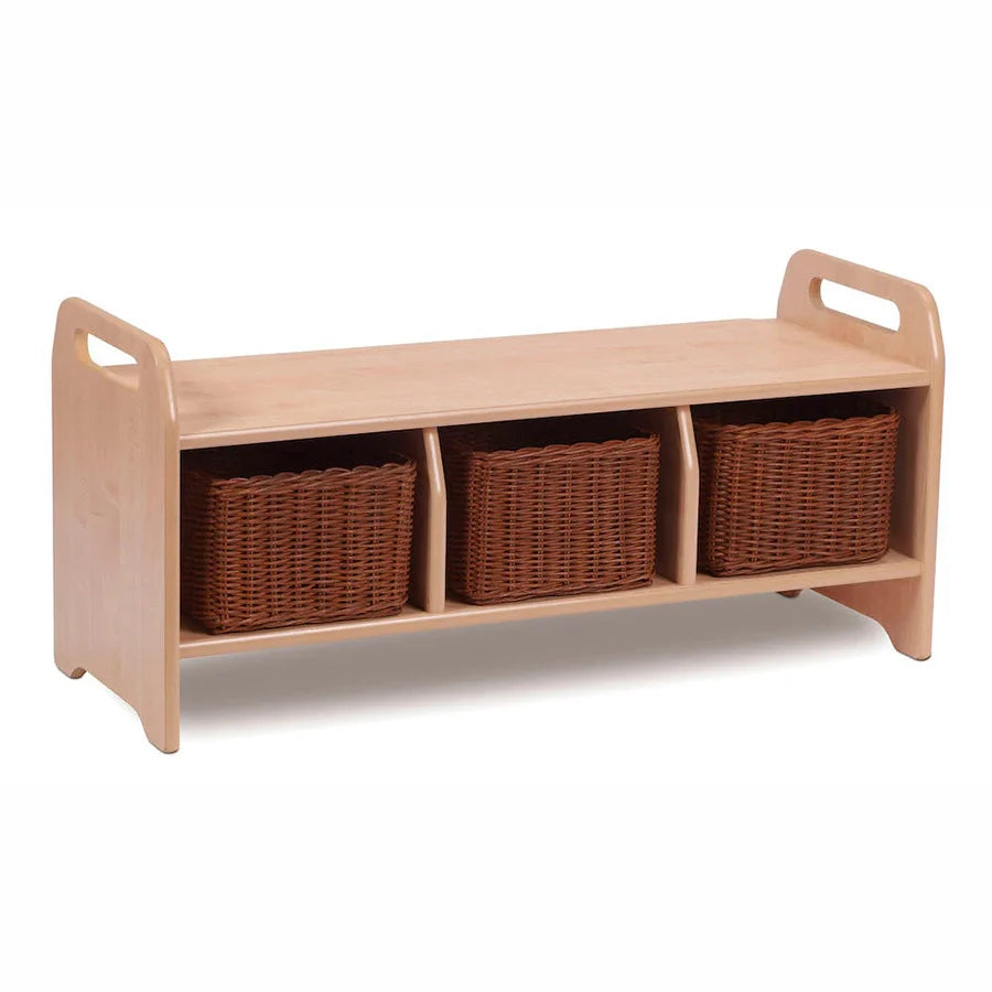 Storage Bench (Large) Clear Tubs or Baskets