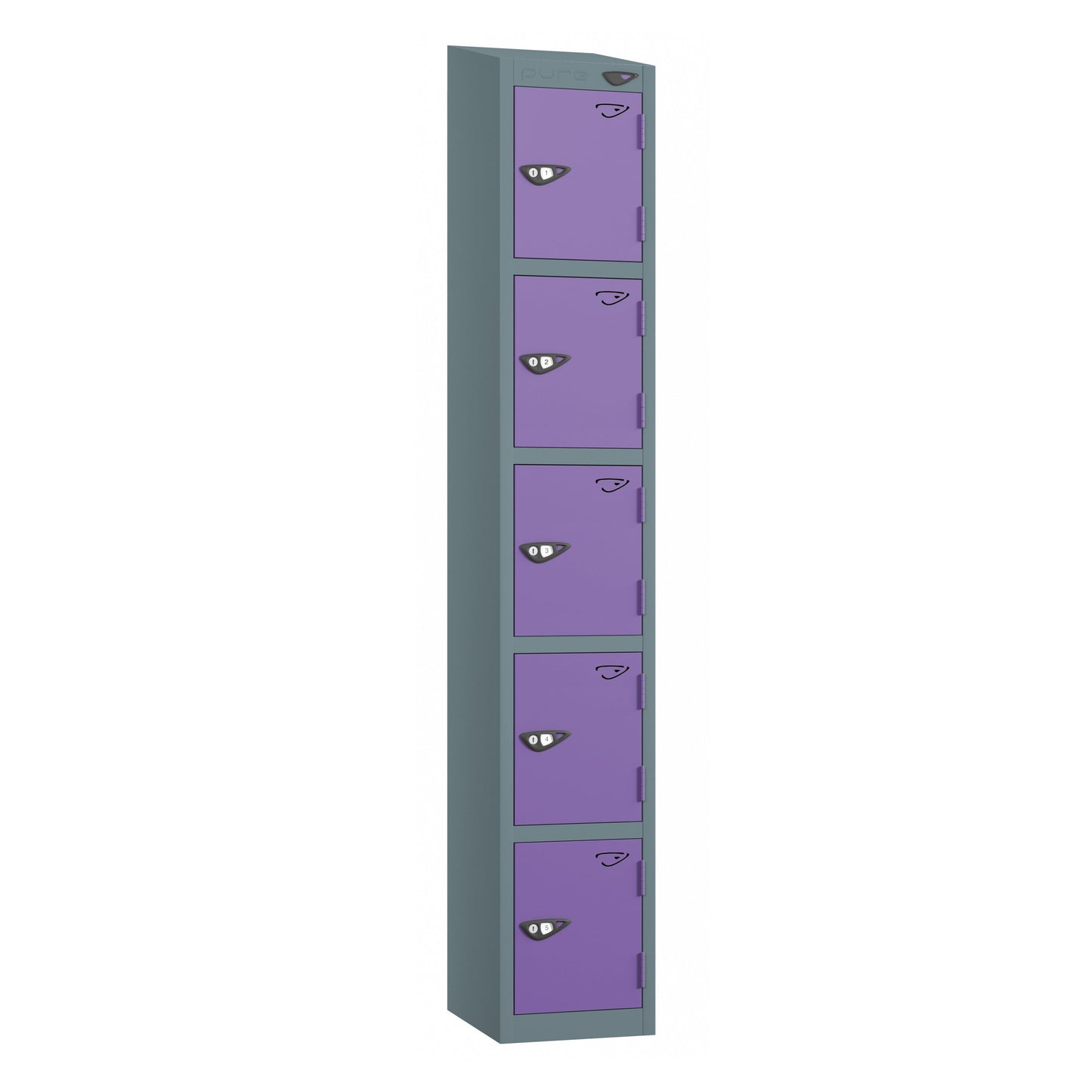 Pure Prime 5 Door Sloping Top Locker H1950/1800xW380xD450mm