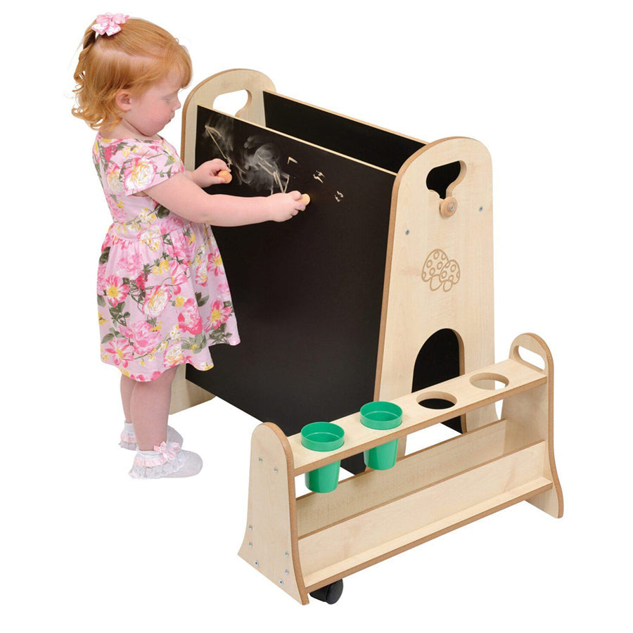 Low Easel With Storage Trolley