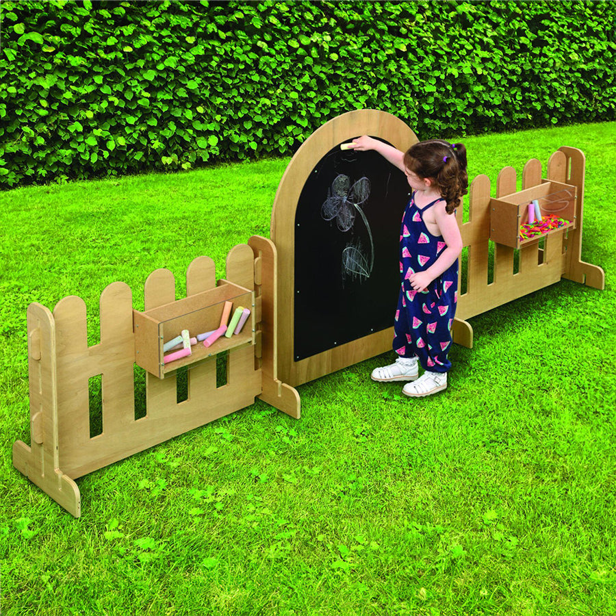 Outdoor Blackboard & Mirror Fence Set