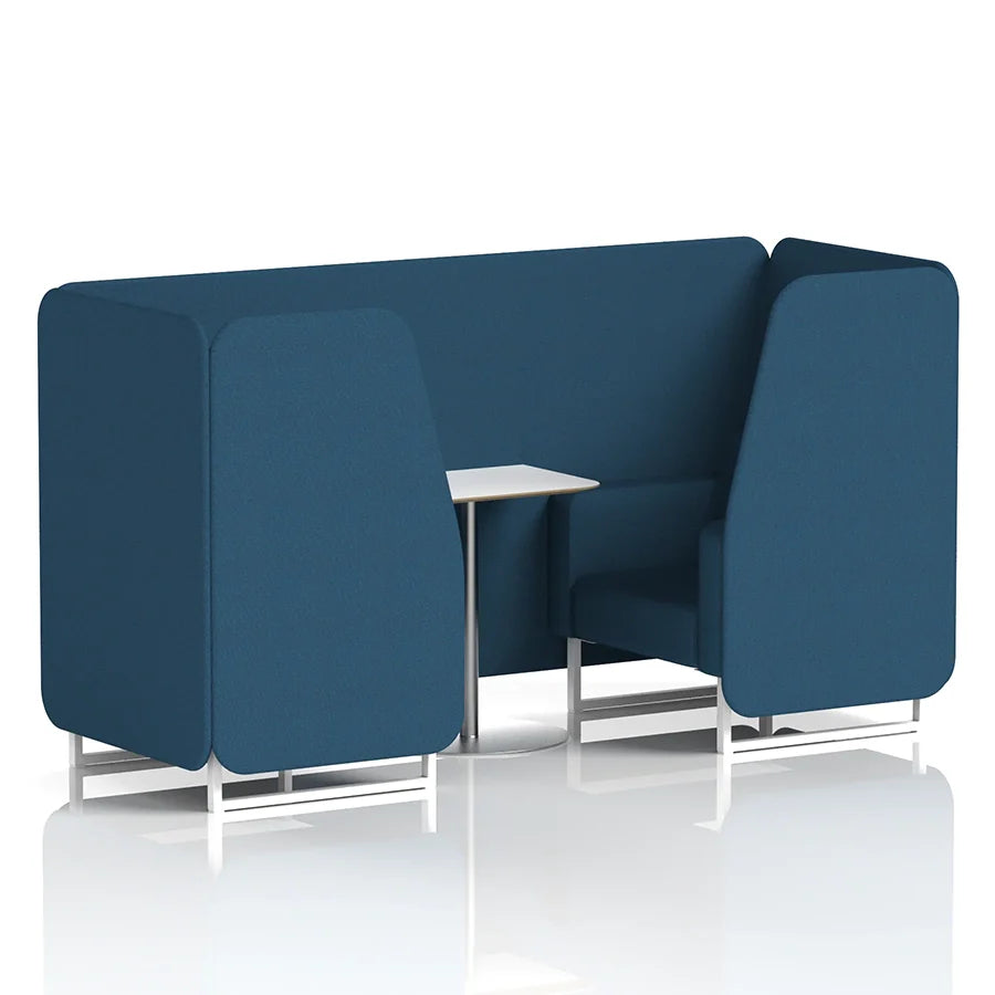 Brixworth Booth in Single Tone - 2 Seater with White Table