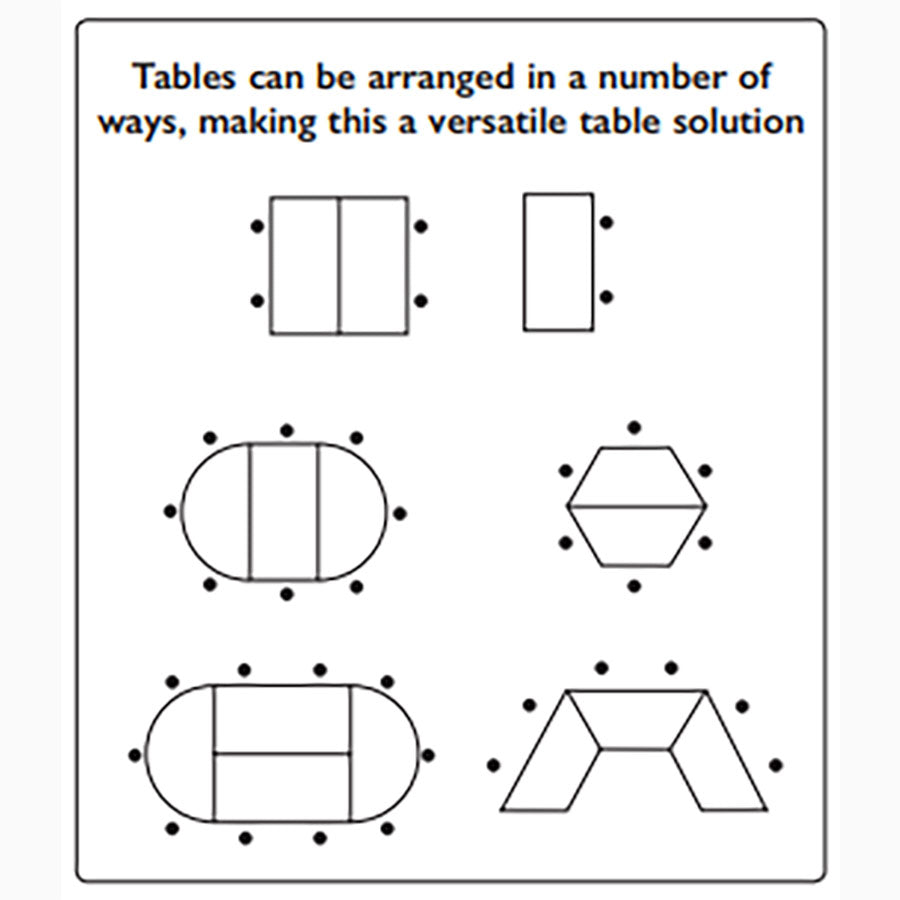 Morleys Crush Bent Classroom Table 1100x550 Trapezoidal ABS Edge
