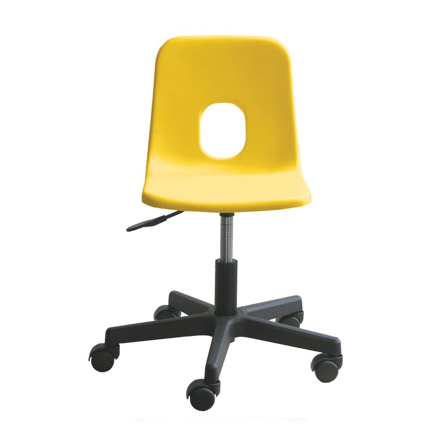 Series E Poly Swivel Chair with Castors Yellow CS30300