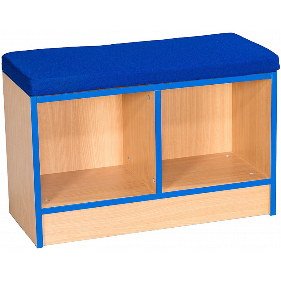 Smart Storage Library Book Storage Bench with Cushion - Double