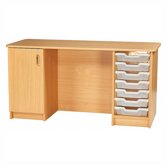 Kubbyclass® Double Pedestal 7 Tray Desk