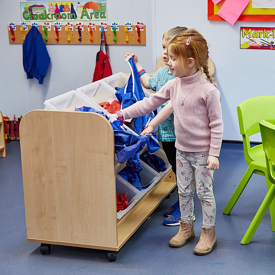 Kubbyclass Two Tier 6 Tray Easy Access Trolley