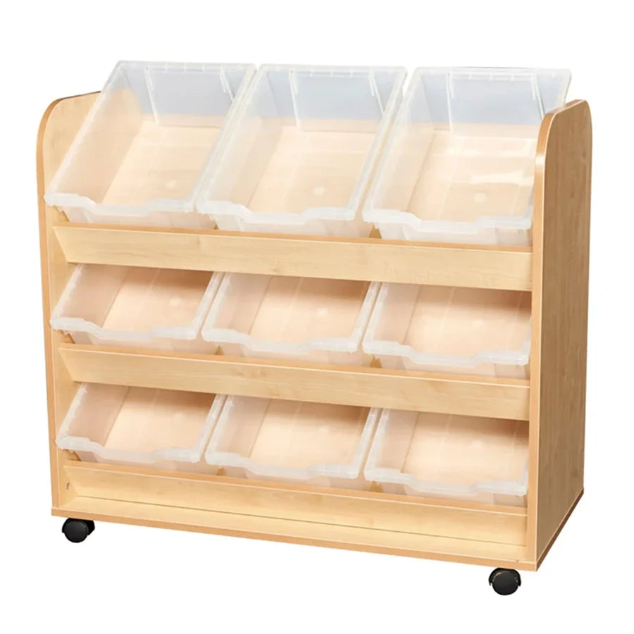 Kubbyclass Three Tier 9 Tray Easy Access Trolley