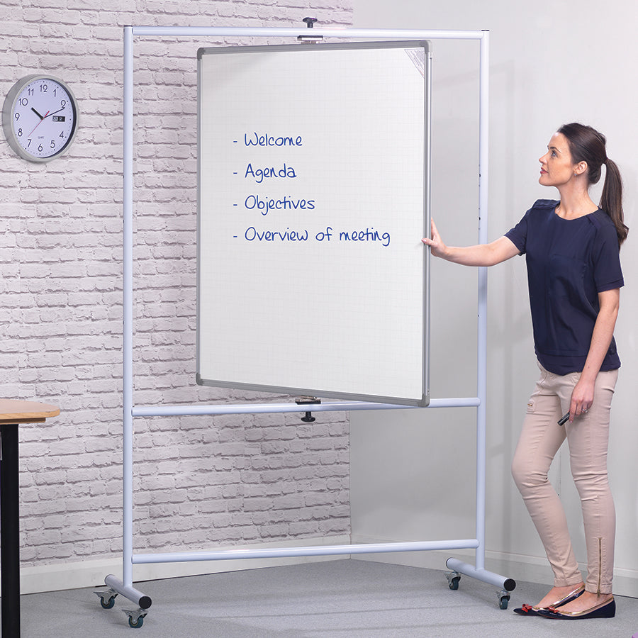 Magnetic Mobile Pivot Whiteboard