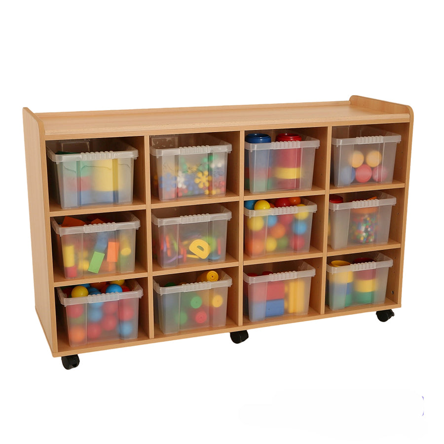 12 Deep Storage Unit With 12 Clear Trays