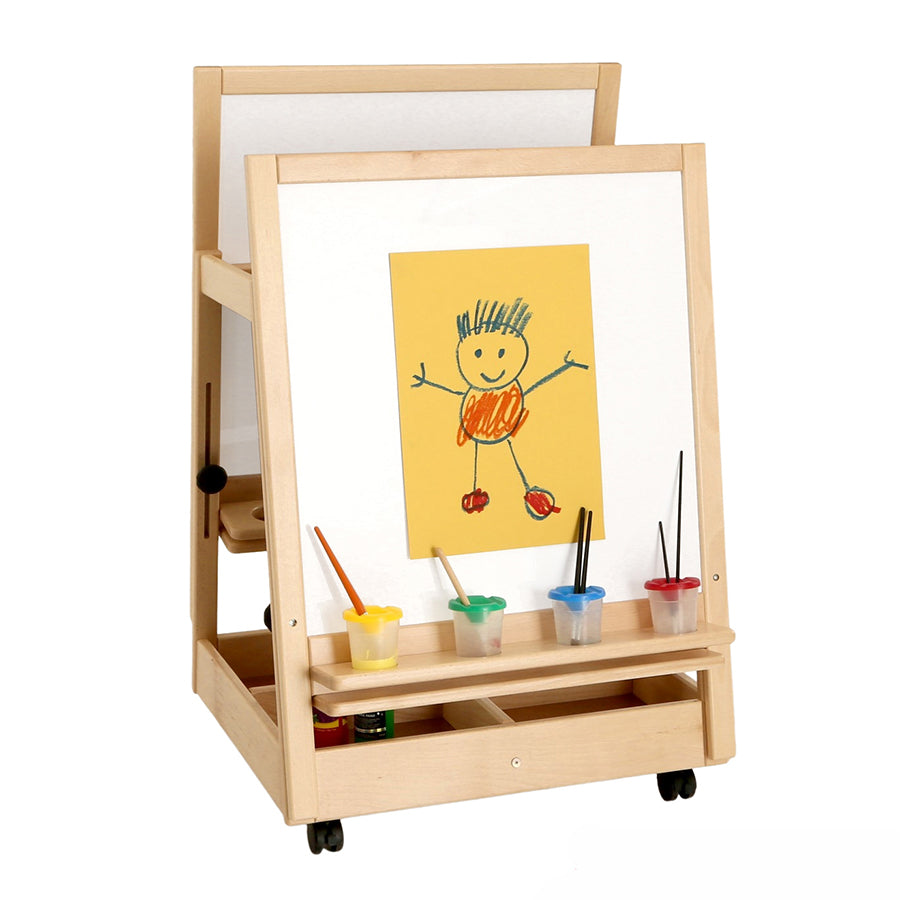 Double Reversible Adjustable Mobile Easel