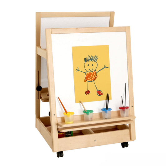 Double Reversible Adjustable Mobile Easel