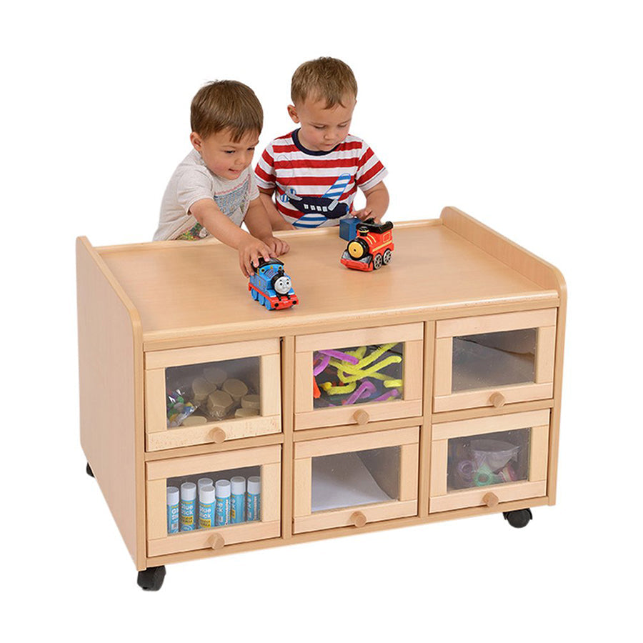 Double Sided Resource Unit With Doors On One Side