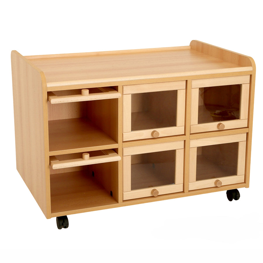 Double Sided Resource Unit With Doors On One Side