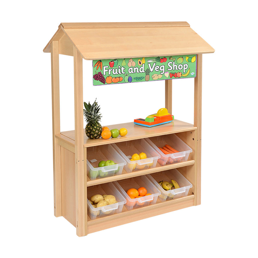 Room Scene Angled Tidy Store With Trays & Shop Canopy