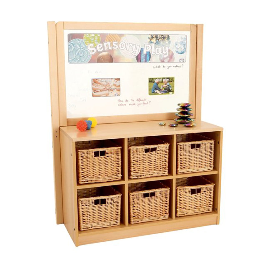 Rs 6 Basket Storage Unit With Drywipe/Mirror Divider