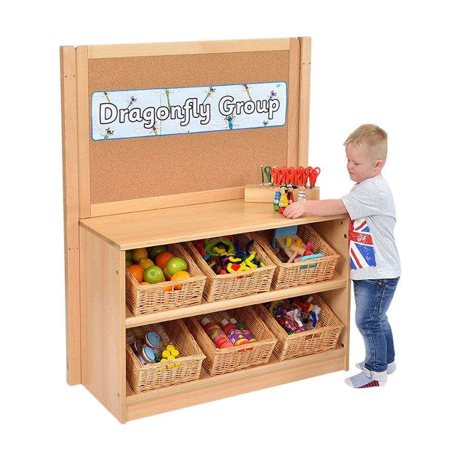 Rs Angled Tidy With Baskets & Cork Divider