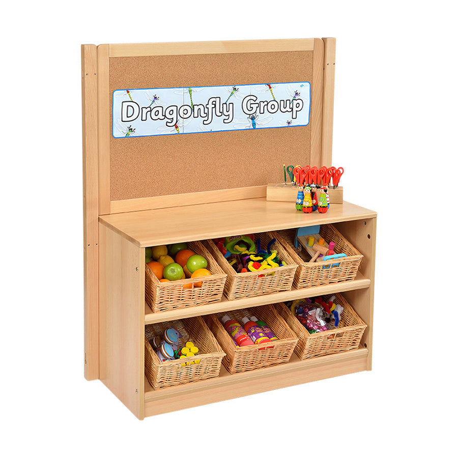 Rs Angled Tidy With Baskets & Cork Divider