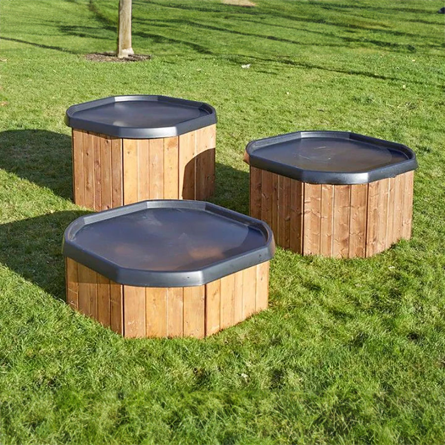 Tuff Spot Tray Wooden Super Store Stands - Set of 3