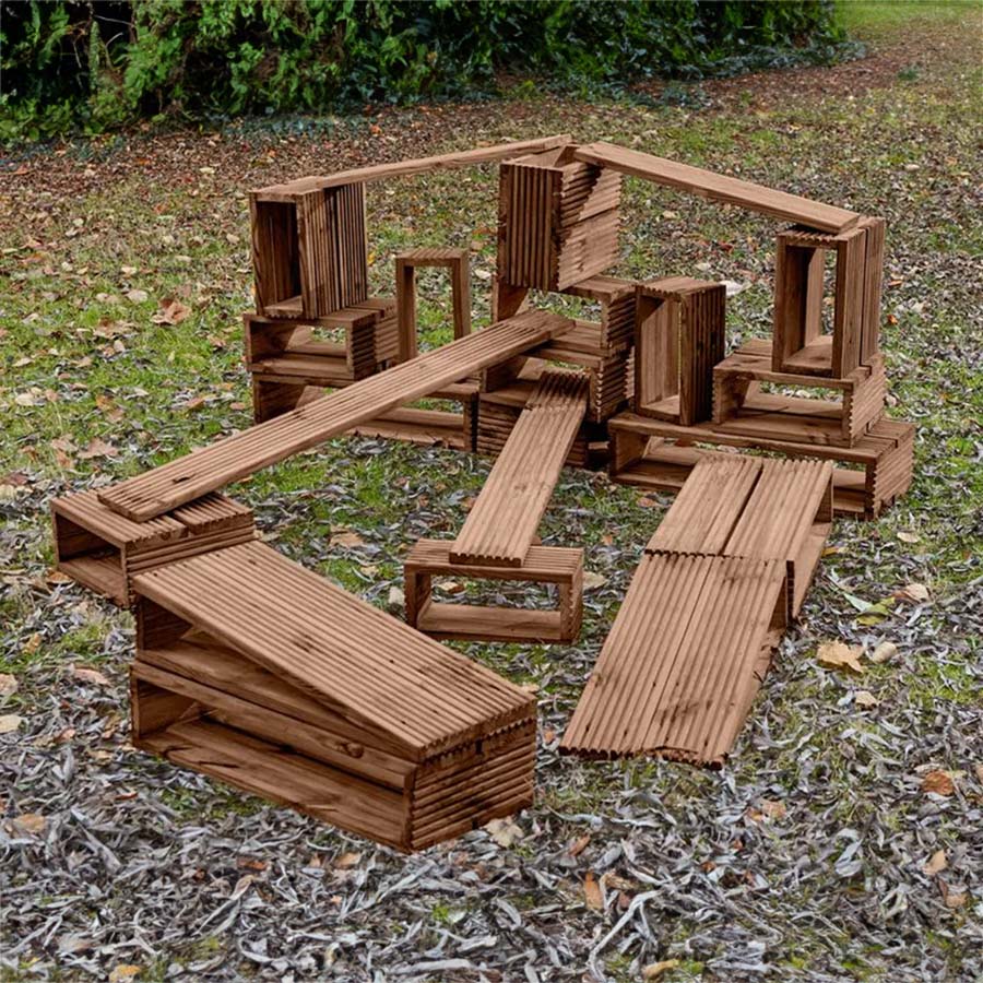 Deckciting Blocks Builders Yard Pack - Pack of 75