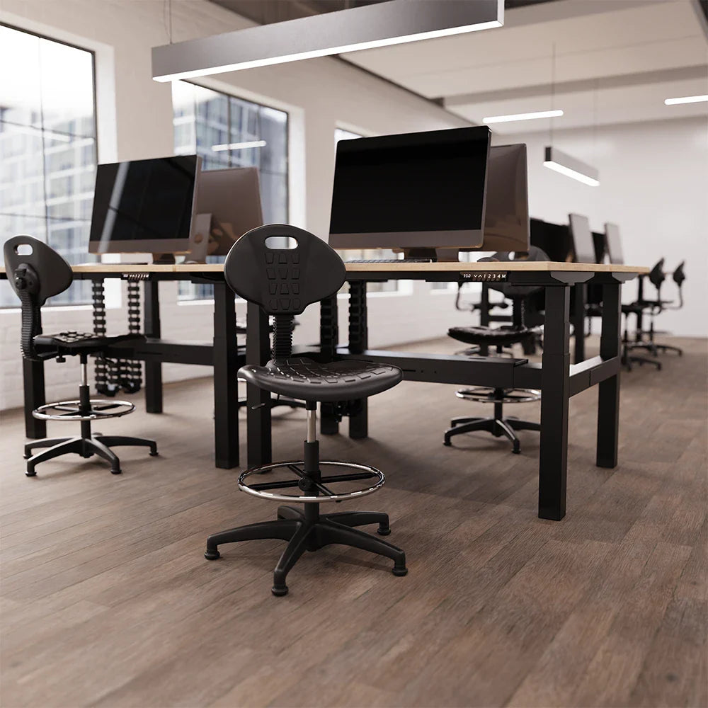 Malaga Polyurethane Medium Back Hi Rise Draughtsman Task Operator Office Chair