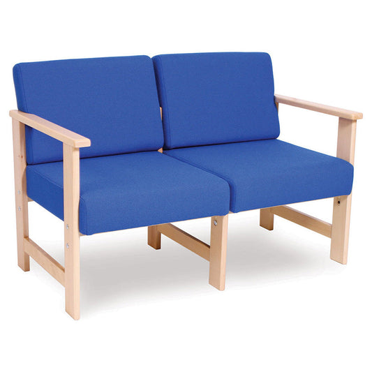 Easy-Wooden Frame 2 Seater Armchair