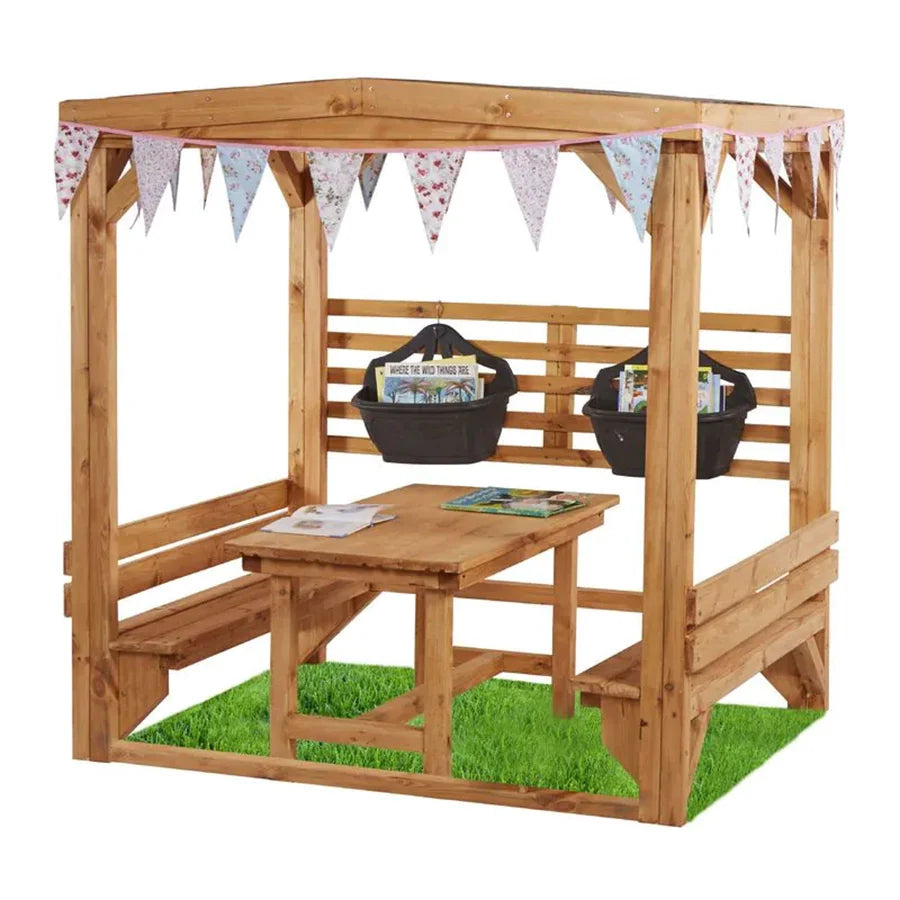 Chatty Open Outdoor Learning Shelter With Table & Benches