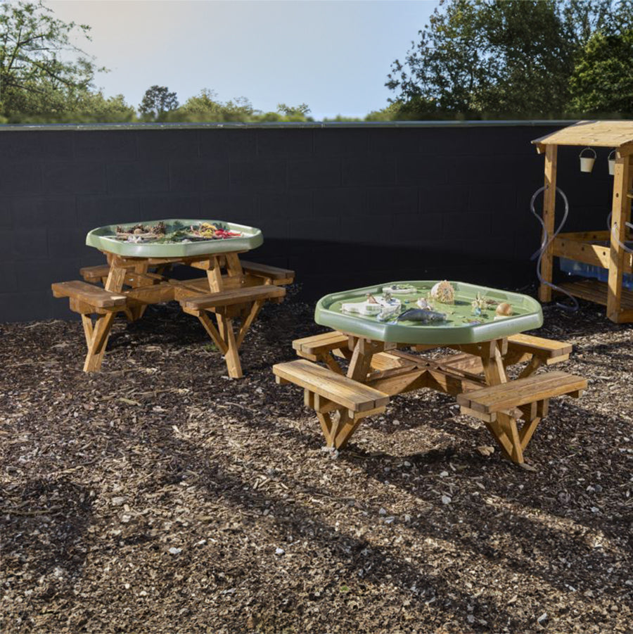 Round Picnic Bench for 8