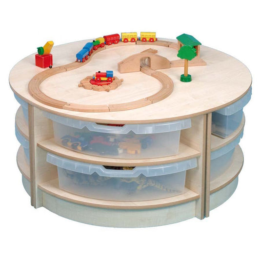 2 High Circular Table with Trays