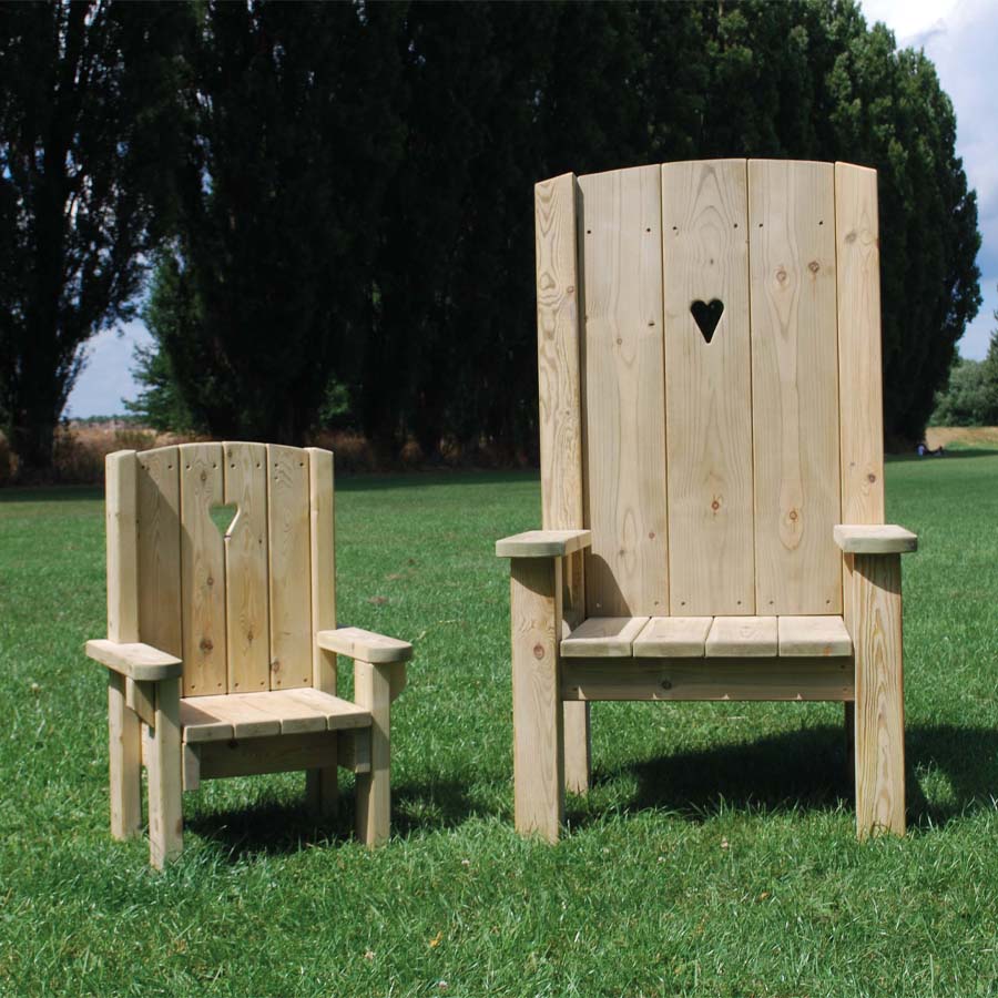 Adult and Child's Outdoor Reading Chair