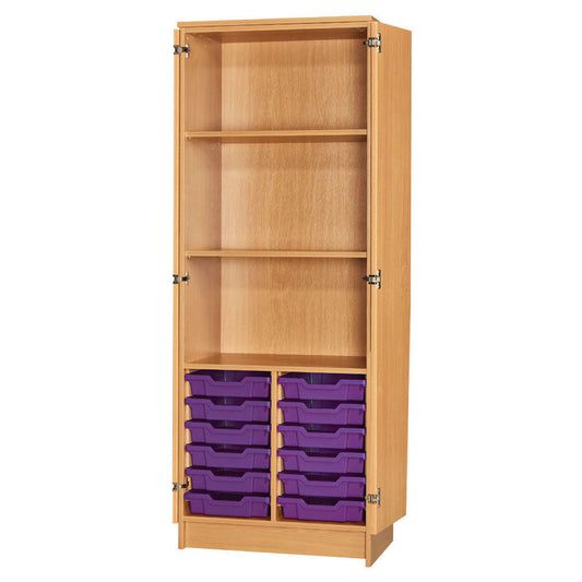 Smart Storage 12 Shallow Tray Shelf Cupboard