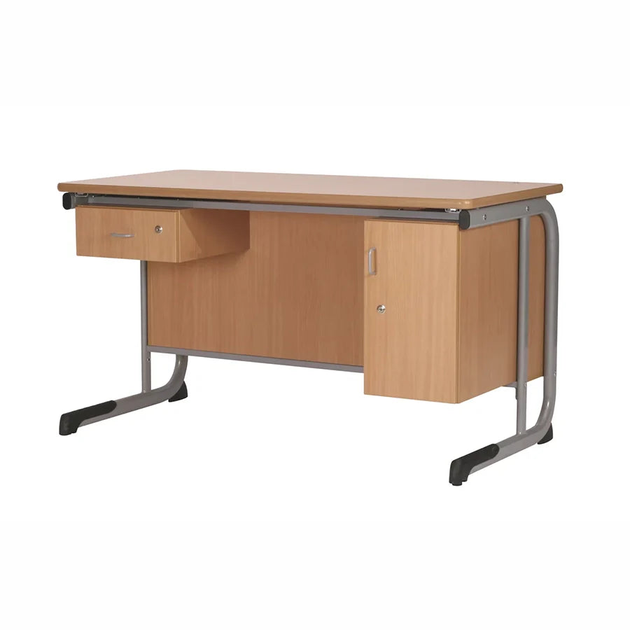 Alpha® Teachers Cantilever Desk With Cabinet and Draw