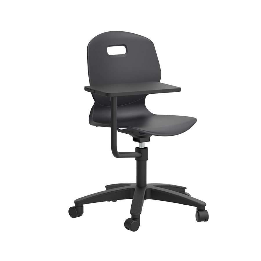 Arc Swivel Chair Anthracite with tablet front side view