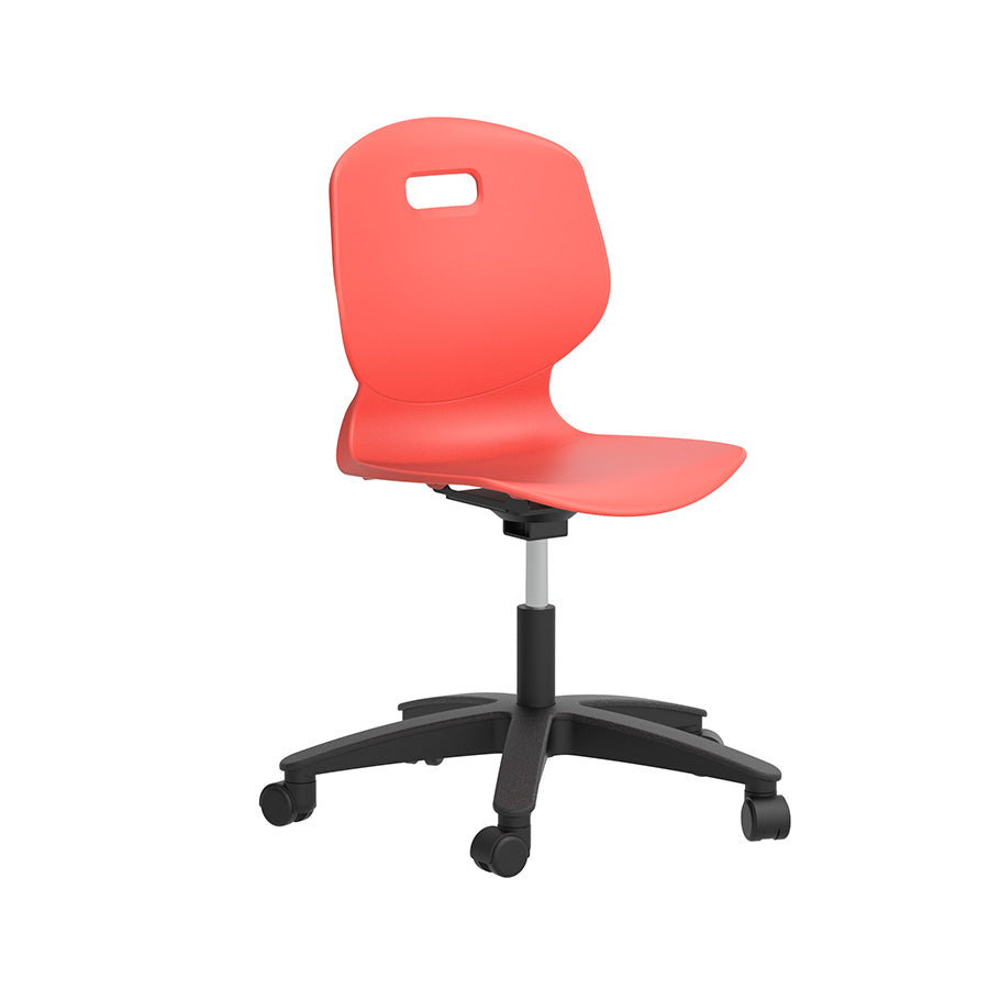 Arc Swivel Chair Coral front side view