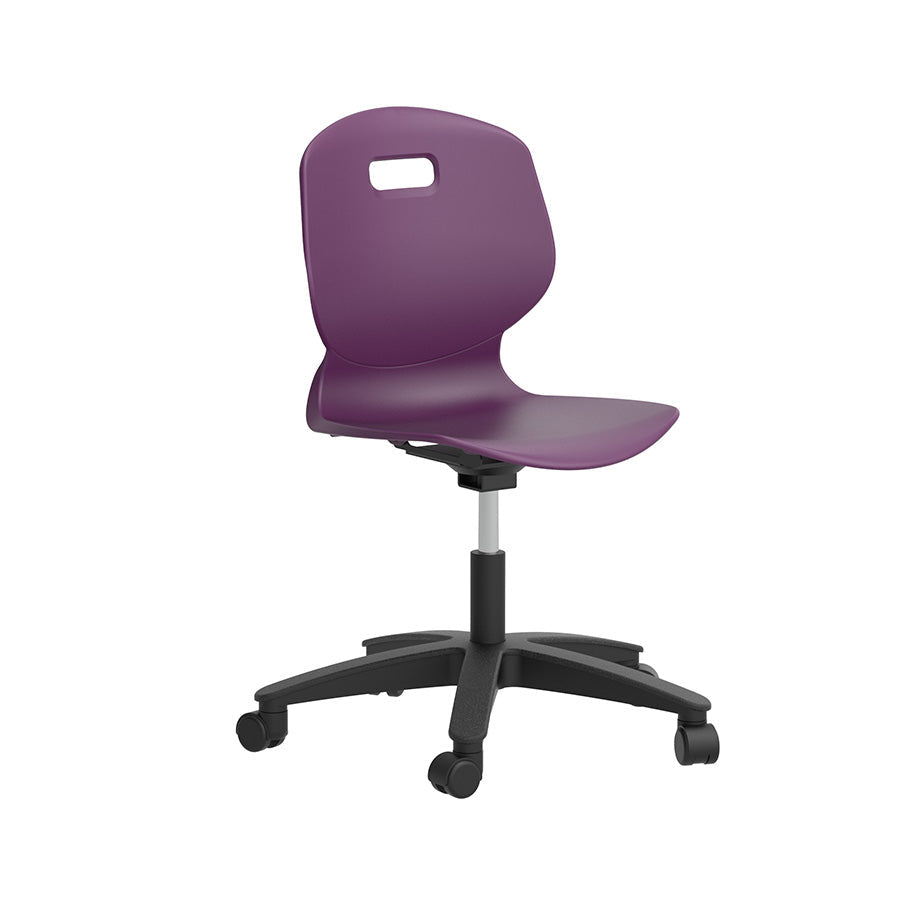 Arc Swivel Chair Grape front side view