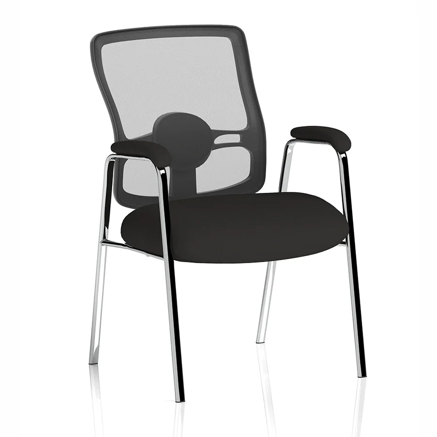 Portland Medium Mesh Back (Straight Leg) Visitor Chair with Arms