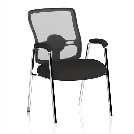 Portland Medium Mesh Back (Straight Leg) Visitor Chair with Arms