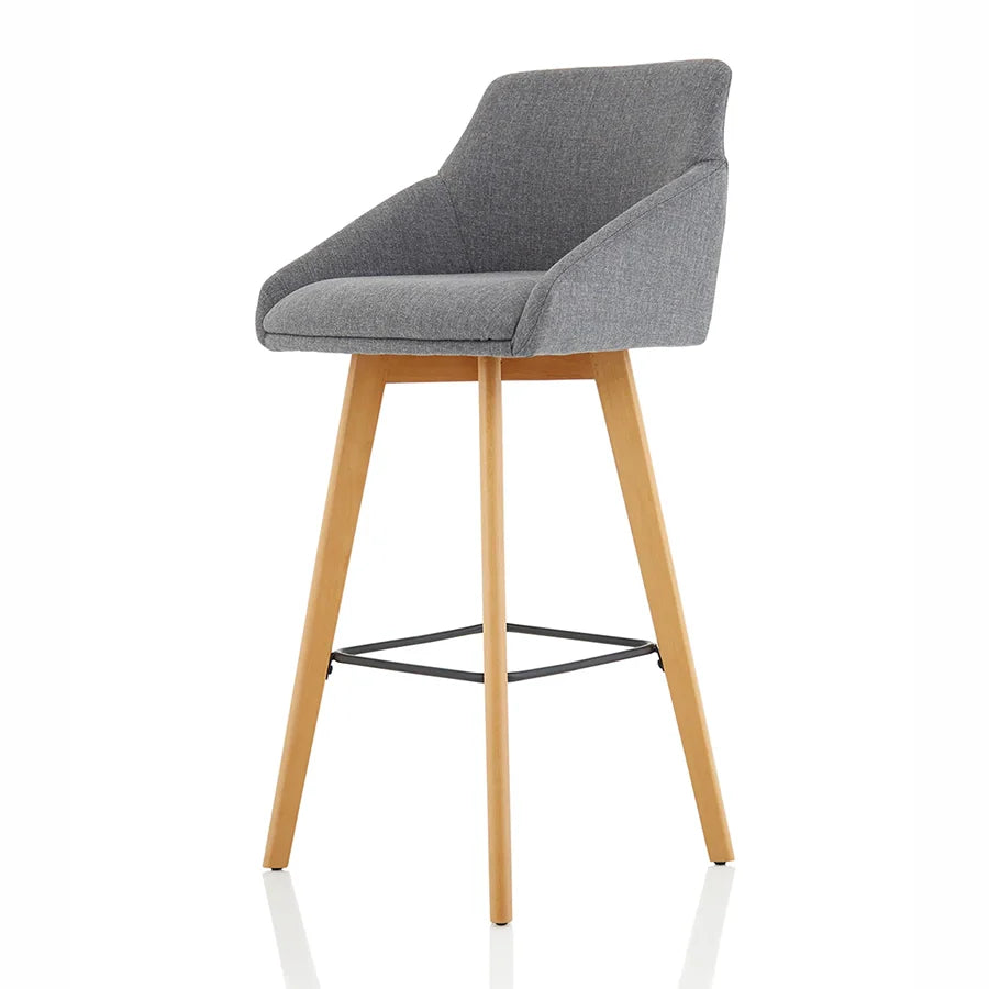 Carmen Wooden Leg High Stool