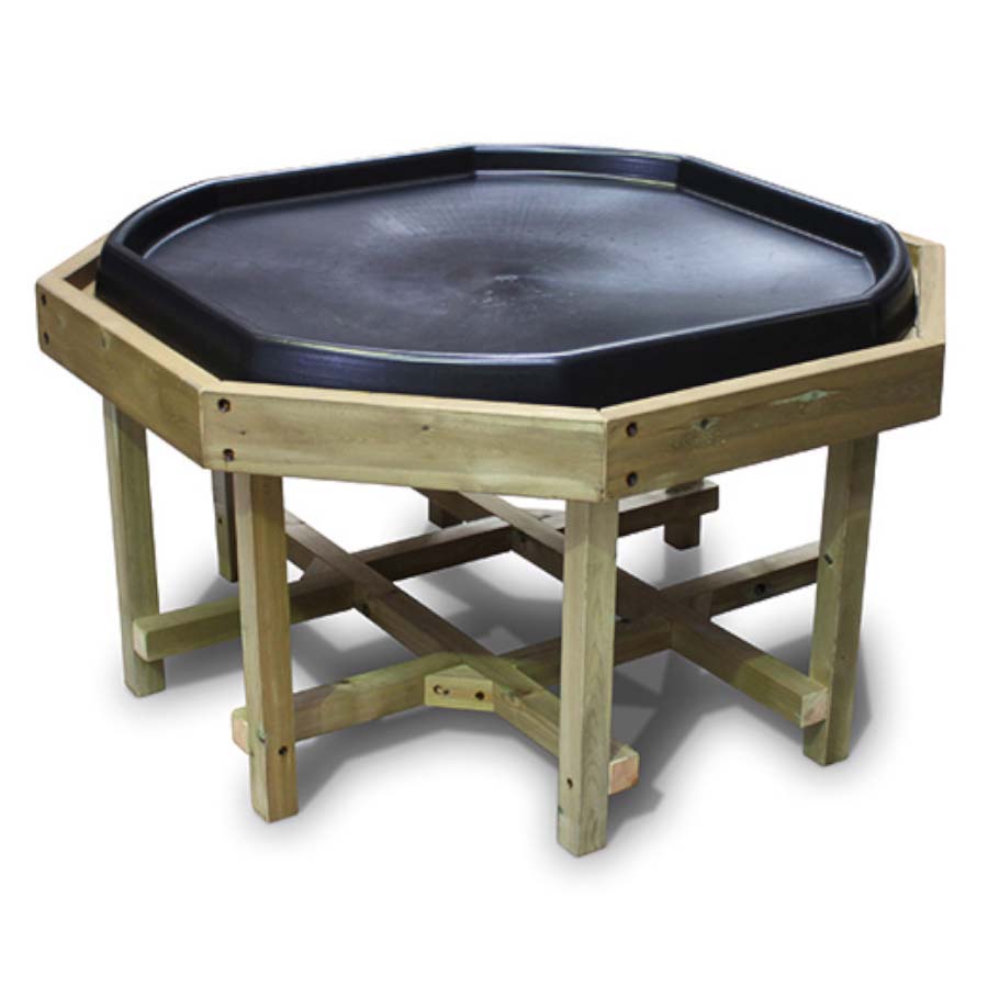 Wooden Tuff Tray With Short Legs & Black Tuff Tray