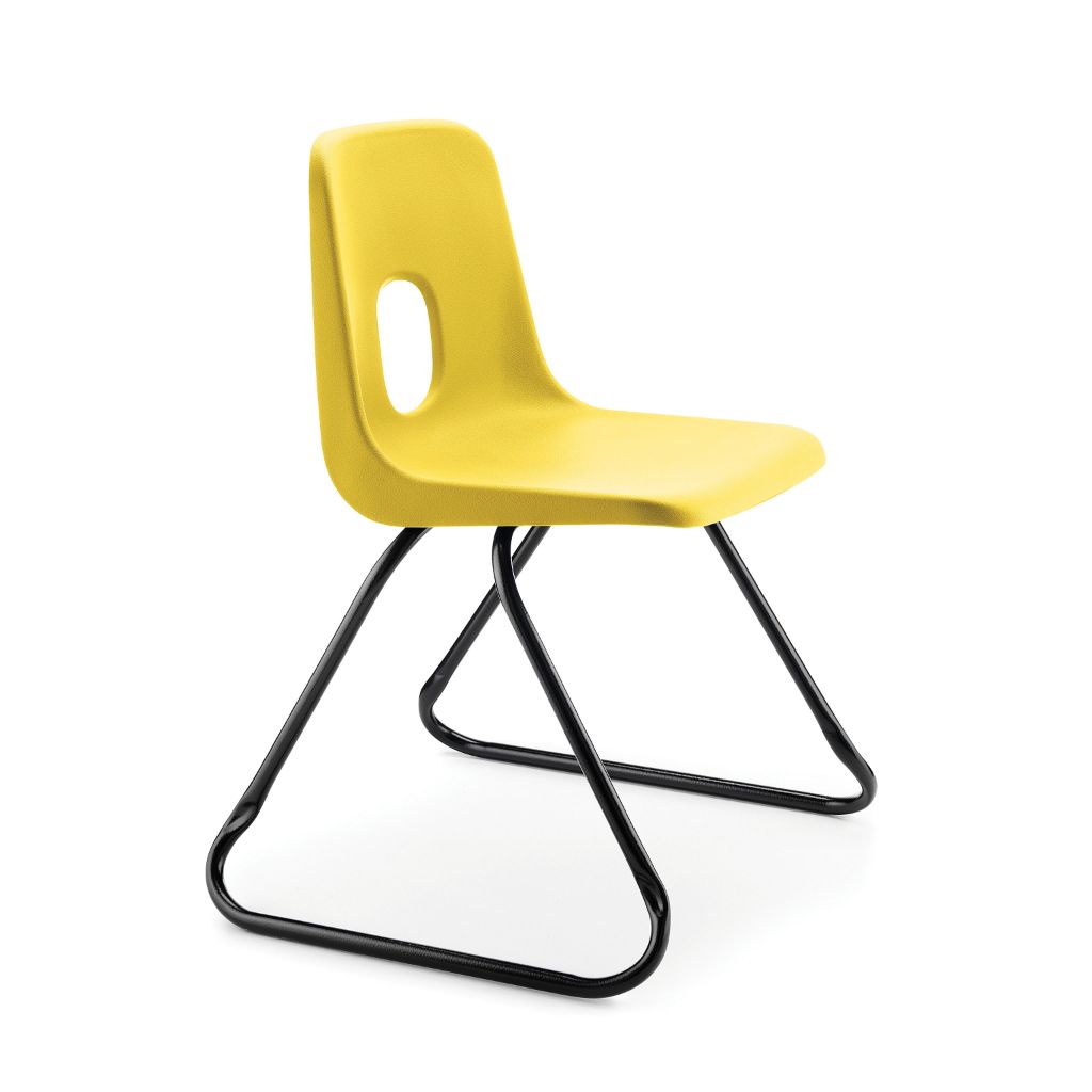 Series E Poly Skid Base Chair Yellow CS30471